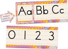 BULLETIN BOARD SET - ALPHABET LINE RAINBOW DREAMING