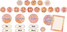 MINI BULLETIN BOARD SET- BIRTHDAY RAINBOW DREAMING