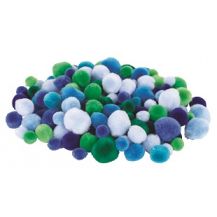 BASICS POM POMS - COOL COLOURS 300'S ( PP115CO )