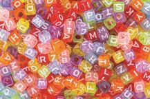 ALPHABET CUBE BEADS - 100G