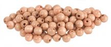 BEADS WOODEN NATURAL 25MM 50'S