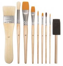 ART AND CRAFT BRUSH SET ASSORTED 9'S