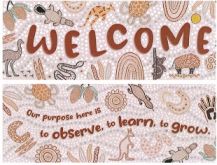 LARGE WELCOME BANNER COUNTRY CONNECTIONS SET OF 2