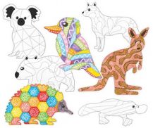 COLOURME CARDBOARD AUSTRALIAN ANIMALS 21'S