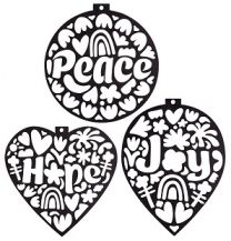 STAINED GLASS WELLBEING BAUBLES 12'S