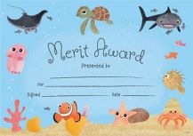 MERIT CERTIFICATE - SEA CREATURES 35