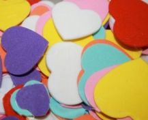 FOAM CRAFT ADHESIVE CUT OUT HEARTS 300PCE