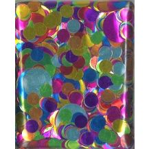 CONFETTI - FLITTER FOIL CIRCLES 100GRAM ASSORTED