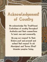 CHART:- ACKNOWLEDGEMENT OF COUNTRY - COUNTRY CONNECTION