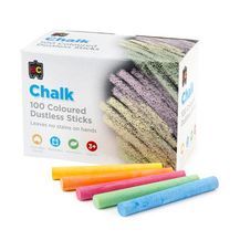 CHALK DUSTLESS COLOURED ASST 100'S (EDCOL)