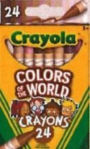 CRAYONS CRAYOLA COLORS OF THE WORD 24'S