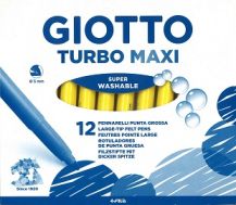 MARKER TURBO MAXI - YELLOW -PACK OF 12