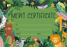 MERIT CERTIFICATE. ZOO ANIMALS (35)