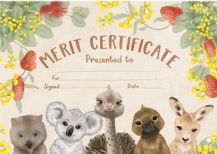 MERIT CERTIFICATE - SCENTED AUSTRALIAN FLORA AND FAUNA 20'S