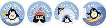 MERIT STICKERS :- PLAYFUL PEGUINS