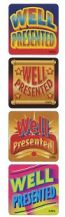 METALLIC MERIT STICKERS- WELL PRESENTED