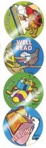 METALLIC MERIT STICKERS- BUGS & BIRDS READING