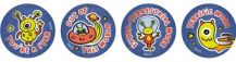 METALLIC MERIT STICKERS- INVADERS