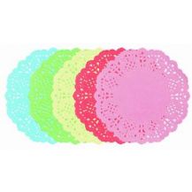 DOILIES PAPER COLOURED (100) 16.5CM