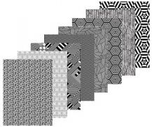 PATTERN PAPER - CONTRAST PACK OF 40