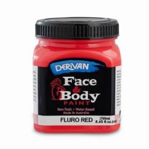 FACE PAINT 250ML FLURO RED