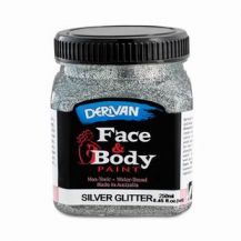 FACE PAINT METALLIC-250ml GLITZ SILVER