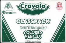 PENCIL COLOUR 240 ASST TRI CLASSROOM