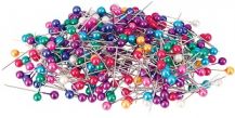 PINS - PEARL PINS COLOURED 25MM PACK 1000