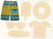 WOODEN AUSSIE SUMMER SHAPES  PACK OF 24 ASSORTED