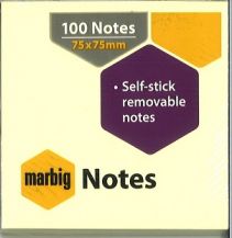 STICK-ON-NOTES (75 X 75mm) YELLOW