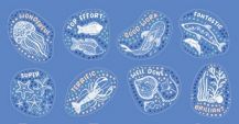 SCENTED STICKERS - WONDERLANDS SEA COCONUT (72)