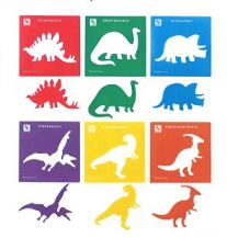 STENCIL JUMBO - DINOSAUR SET OF 6