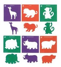 STENCIL JUMBO - JUNGLE - SET OF 6