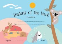 MERIT CERTIFICATE -STUDENT OF WEEK (AUSTRALIANA 35)