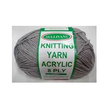 WOOL 8PLY ACRYLIC YARN GREY