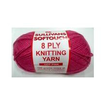 WOOL 8PLY ACRYLIC YARN HOT PINK