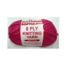 WOOL 8PLY ACRYLIC YARN HOT PINK