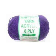 WOOL 8PLY ACRYLIC YARN PURPLE