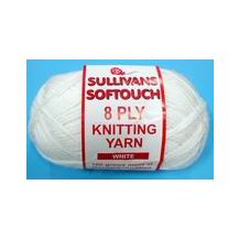 WOOL 8PLY ACRYLIC YARN WHITE