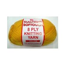 WOOL 8PLY ACRYLIC YARN YELLOW