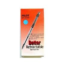 PEN RETRACTABLE BP-145 CLEAR MED BL