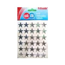 LABELS FLAT PACK STARS SILVER (150)