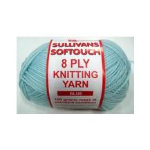 WOOL 8 PLY ACRYLIC YARN LIGHT BLUE