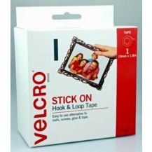 VELCRO®  BRAND STRIP - HOOK & LOOP - WHITE
