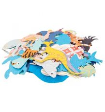 HANDMADE PATTERN PAPER - AUSTRALIAN ANIMALS SHAPES 100G