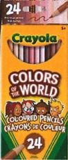 PENCIL COLOUR CRAYOLA COLORS OF THE WORLD 24'S