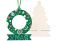 HANGING WREATH AND TREE WITH BANNER - PACK OF 12